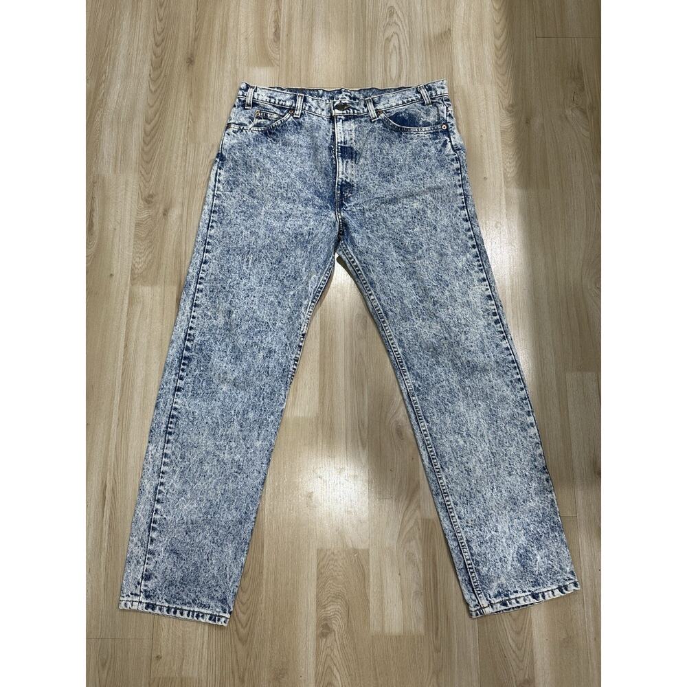 Vintage Levi’s Orange Tab Acid Wash Denim Jeans 38x30 Made In USA